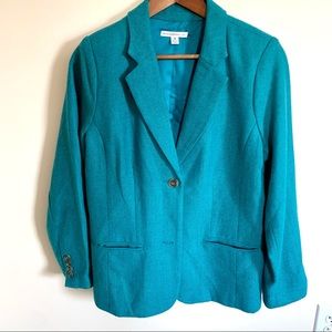 Isaac Mizrahi Live Blazer, Blue Herringbone